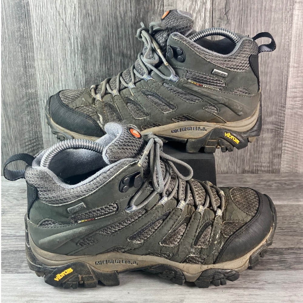 Merrell Moab Mid Gore-Tex XCR Hiking Boots Grey Periwinkle Womens 8 J87316